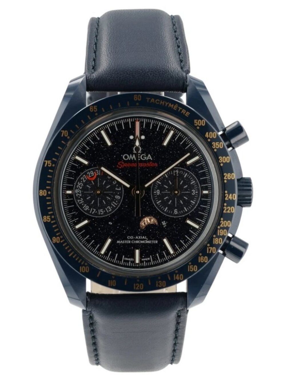 Omega Speedmaster Blue Dial Ceramic 44.25mm Automatic Mens
